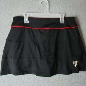 LORIET WOMEN'S GOLF TENNIS SKORT BLACK RED MEDIUM POLYESTER